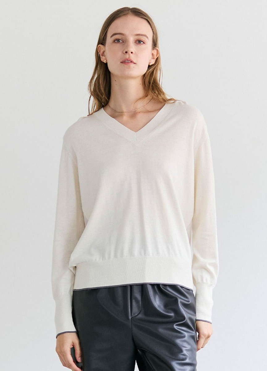 親膚配條針織衫